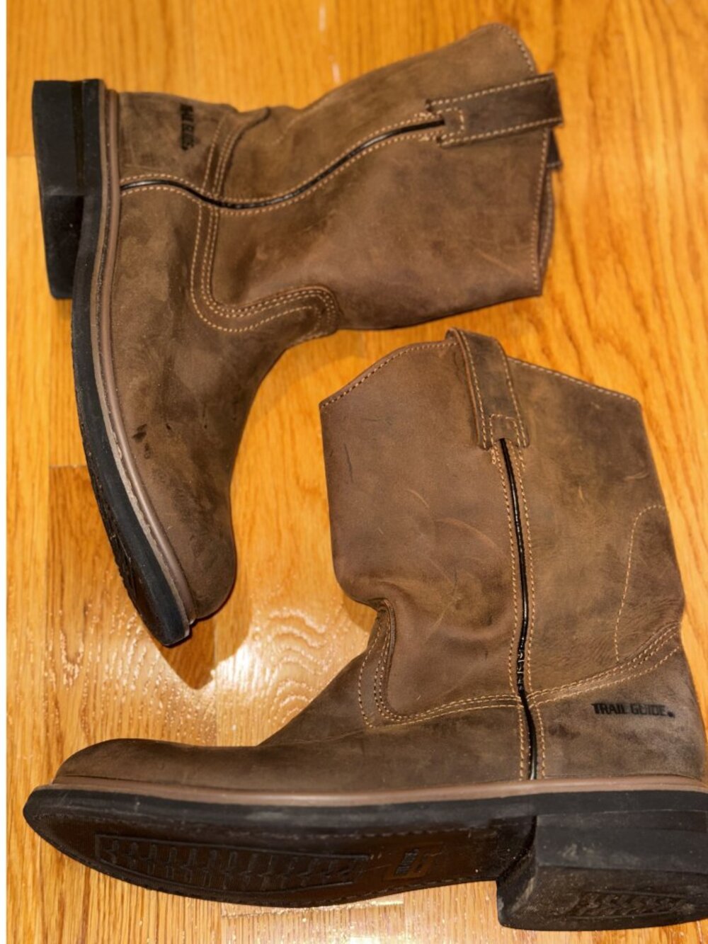Trail Guide Men's Dark Brown Suede Wellington Boots - Size 9
